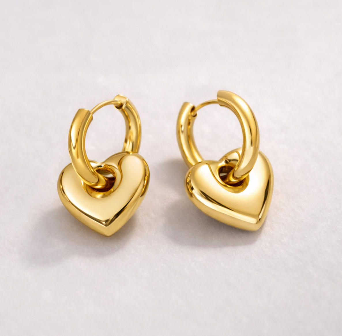 Aphrodite Dual Heart Hoops