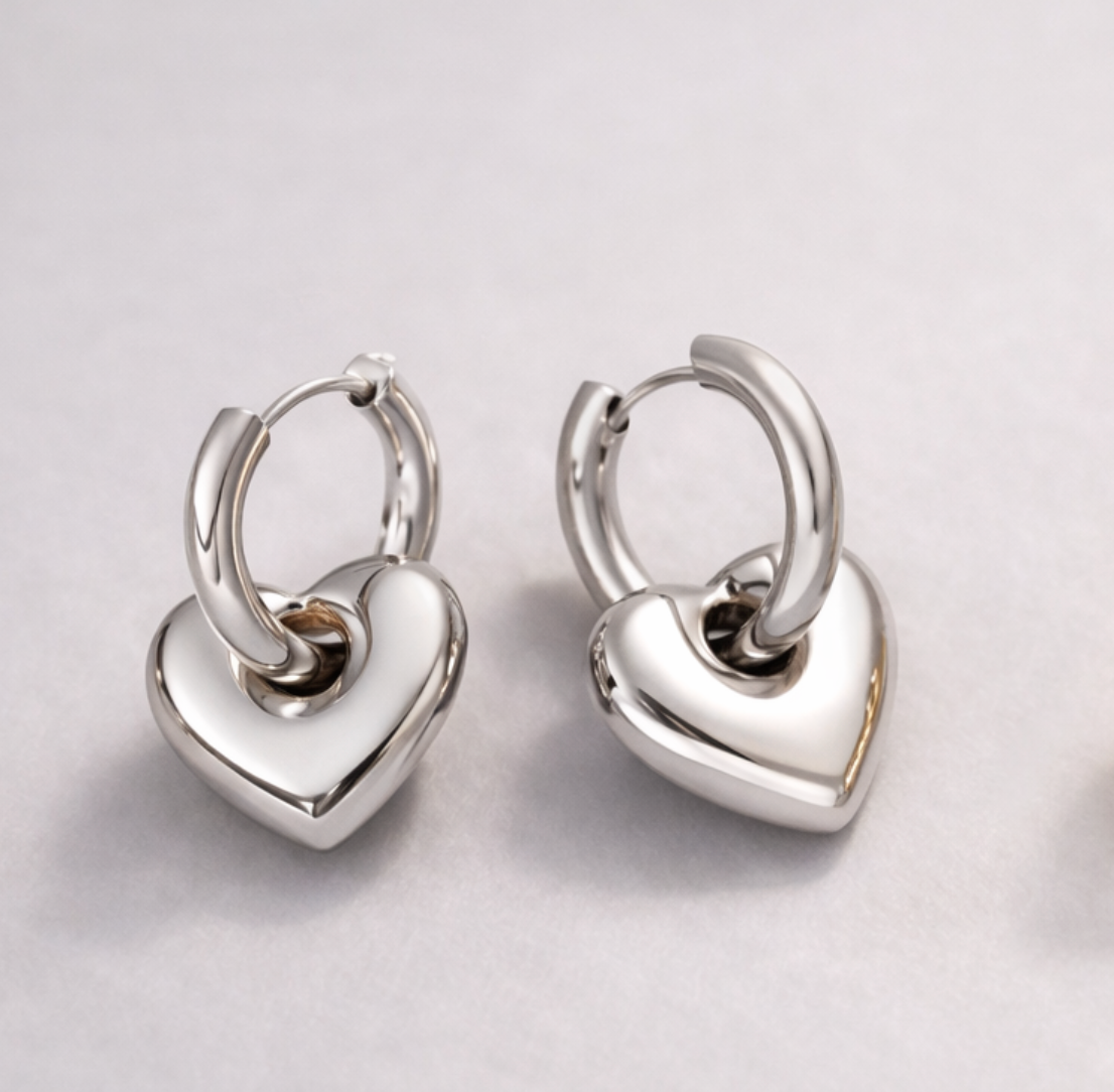 Aphrodite Dual Heart Hoops